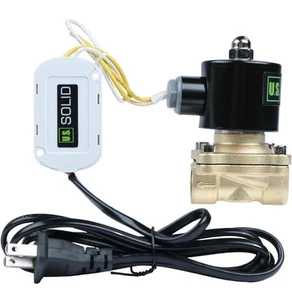 EE. UU. Electroválvula inteligente eléctrica sólida de 1/2 pulgada 110 V CA latón controlado por WiFi - Imagen 1 de 5