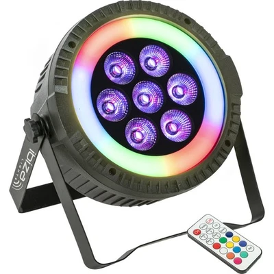 IBIZA THINPAR-LED-RING LED PAR Scheinwerfer Floorspot Effektlicht Fernbedienung - Bild 1 von 4