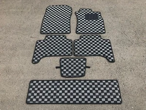 Toyota Land Cruiser Prado 120 Floor Mats 8-Seater Gray Check 2002–2009 New Japan - Picture 1 of 4