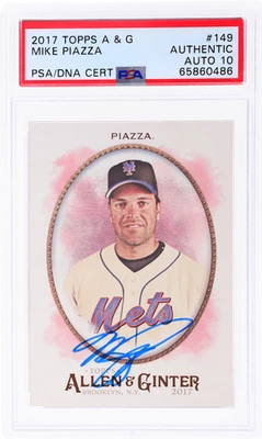 2017 Topps Allen and Ginter Mike Piazza Auto #149 PSA Auth/10 - Image 1 of 2