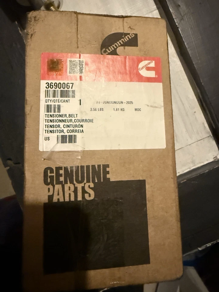 Polea tensora de correa OEM 3690067 Cummins se adapta a motor ISX 2891940 3104149 Foto 1 de 2