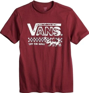 Vans Crewneck Tee weinrot mit Grafik Vans Off The Wall Gr. L Neu mit Etikett N-162 - Bild 1 von 2