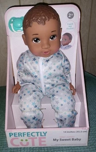 Perfekt süße My Sweet Baby AA Junge Baby Puppe im Schlafanzug 14 Zoll Neu - Bild 1 von 2