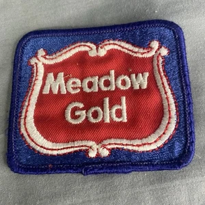 VINTAGE MEADOW GOLD MILCHPRODUKTE PATCH 3 X 2,5 zum Aufnähen - Bild 1 von 2
