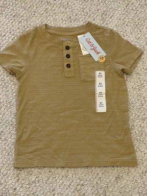 Cat & Jack gold  Color  Boy . Short Sleeve Shirt 3T NWT - Image 1 of 4