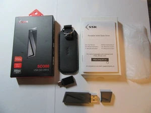 Unidad SSD SSK SD300 512 GB USB 3.2 Gen 2 - Caja abierta sin usar incluye llavero # 205 - Imagen 1 de 9