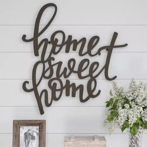 "Home Sweet Home" Metal Cutout Sign - Picture 1 of 12