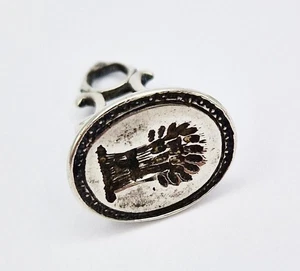 GEORGIAN STERLING SILVER FOB INTAGLIO SEAL c1790 ROLFE FAMILY WHEATSHEAF CREST - Picture 1 of 6
