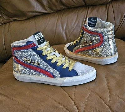 Zapatillas Mujer Golden Goose Gamuza Multicolor Cuero Brillo Talla 5 EE. UU. Foto 1 de 4