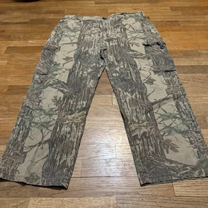 Vintage 90s Made In USA Liberty Realtree Camo Pants Hunting Baggy 40x29 Adjust - Picture 1 of 6