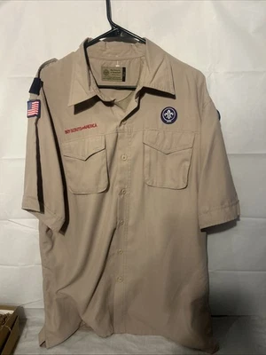 Boy Scouts of America Uniform Shirt Mens Large BSA Vented Polyester Alabama - Image 1 of 4