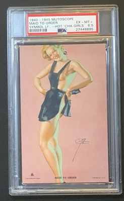 1940-45 Mutoscope Hot 'Cha Girls Pinup MAID TO ORDER (MS145) Moran - PSA 6.5 - Image 1 of 2