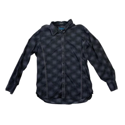 Roar Signature Plaid Button Up Sz XL Mens Long Sleeve Shirt Black Gray Rock - Image 1 of 4