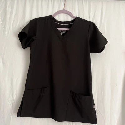 Wonder Wink Women’s Men’s XXS Black Scrub Top W123 - Image 1 of 4