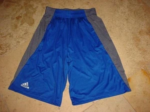 NWT ADIDAS BOYS ON TAP SPORTY ATHLETIC FITNESS BASKETBALL SHORTS BLUE SZ XS - Picture 1 of 1