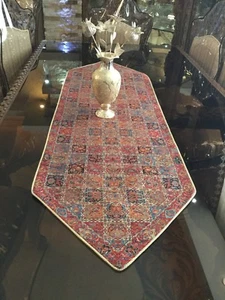 Multi Color Termeh Tapestry Runner Woven Fine Art Silk Paisley Wall Hanging - Picture 1 of 4