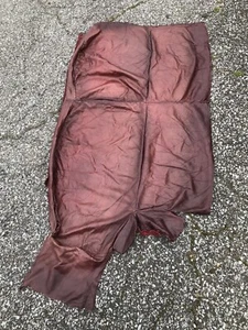 Maroon Genuine Leather Piece 45 X 29 Inches , Used In Good Condition, Strong - Picture 1 of 16