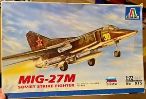 Italeri Mig-27M caza de ataque soviético 1/72 Nº 75 nuevo stock antiguo - Imagen 1 de 1