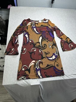 Vestido para mujer beige by ECI estampado multicolor talla 6 Foto 1 de 4