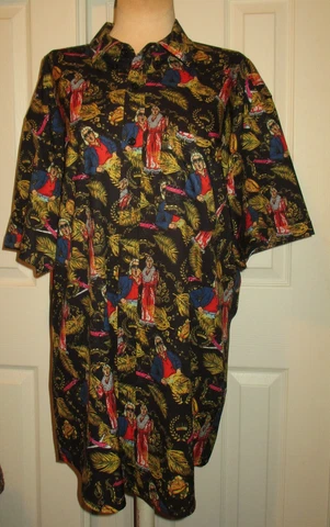 RIC FLAIR NATURE BOY RSVLTS WWE All Over Design Men's Button Front Shirt L Cover