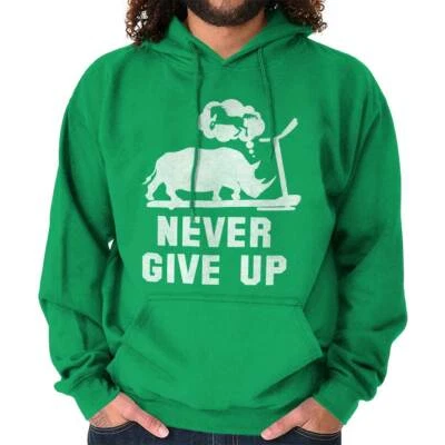 Sudadera con capucha de manga larga Rhinos Never Give Up gimnasio fitness entrenamiento mujer Foto 1 de 4