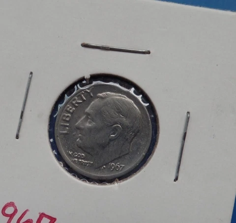1967 Roosevelt Dime No Mint Mark ** FREE SHIPPING *** Cover