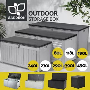 Gardeon Outdoor Storage Box Container Lockable Indoor Toy Tools Shed Garden - Picture 1 of 128