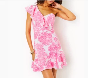 Lilly Pulitzer Dress Romper Arlana PB Anniversary Toile White 8 Resort Vacation - Picture 1 of 16