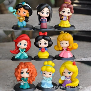 9pcs Mermaid Ariel Snow White PVC Action Figures Cake Topper Figurines Kids Toys - Picture 1 of 5