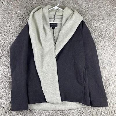 Cardigã feminino SANCTUARY artesanal e sob medida tamanho médio cinza manga longa capuz - Imagem 1 de 4