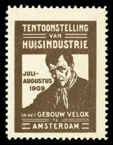Sello de póster de los Países Bajos - 1909, Ámsterdam - Exposición de la industria del hogar - Imagen 1 de 1