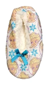 Calze ciabatte Disney Frozen bianche Elsa Fuzzy Babba taglia M/L fondo pinza - Foto 1 di 4