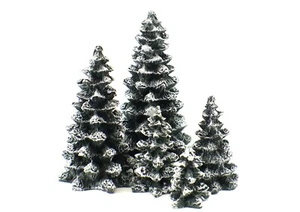 Mervyns Village Square Accessory TREES Set of 5 Green Christmas 1992 Vintage - Picture 1 of 16