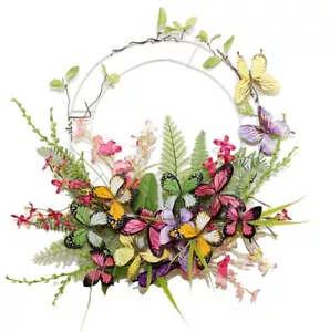 Butterfly Whimsy Half Indoor Wreath Ideal for Easter, Spring and Summer - Picture 1 of 1