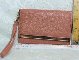 Adrienne Vittadini, Women's Wristlet Wallet Faux Pebbled Leather Bi-fold - Picture 1 of 7