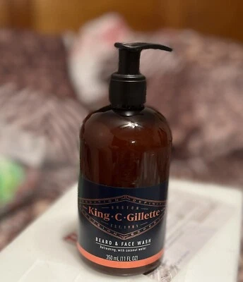 King C. Gillette Men’s Beard and Face Wash with Coconut Water 11 Oz New - Image 1 of 3