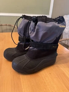 Columbia Boots Size 5 Black Grey Winter Waterproof BY1302-010 - Picture 1 of 7