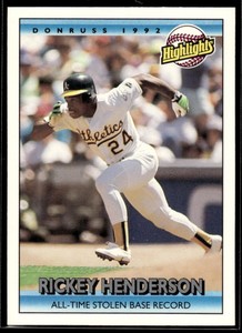 1992 Donruss #215 Rickey Henderson Very Good