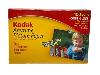 New Kodak Anytime Picture Paper Inkjet Soft Gloss - Image 1 of 2