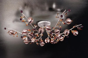Ceiling From Ceiling Classic Metal Platinum And Clear Glass - Picture 1 of 1