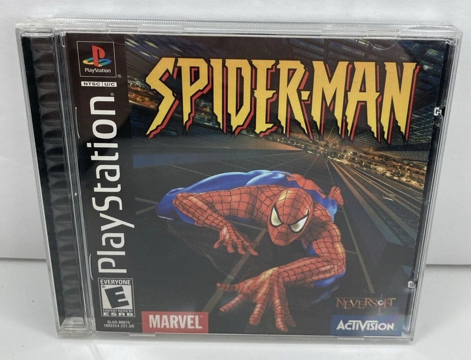 Spider-Man (SONY PlayStation 1, 2000) PS1 BLACK LABEL COMPLETE PRISTINE NEW MINT - Image 1 of 4