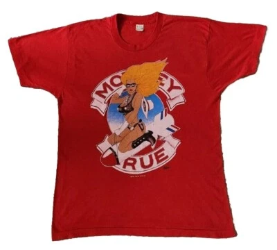 Mötley Crüe Vintage 1987 Bomber Girls Girls Girls Tour Shirt M Screen Stars - Image 1 of 4
