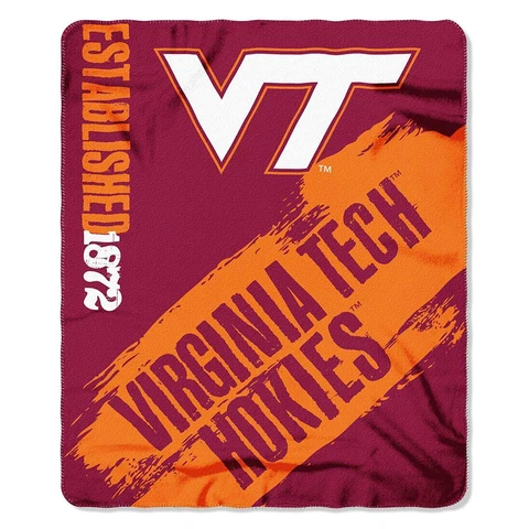 New NCAA Virginia Tech Hokies Large Soft Fleece / Throw / Blanket 50" X 60" Cover