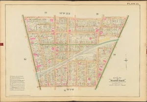1888 MONROE CO ROCHESTER NY CENTRAL & HUDSON RIVER R.R. SCHOOL #9 COPY ATLAS MAP - Picture 1 of 4