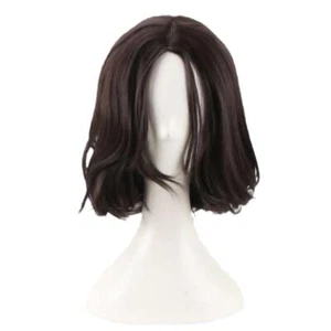 ✨Parrucca cosplay per parrucca nera capelli corti ondulati Wxpa bella naturale U K - Foto 1 di 8