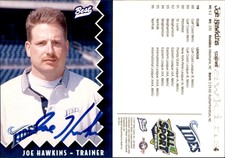 Joe Hawkins Signed 1997 Best Norfolk Tides #4 Card *Autograph Den* Auto