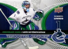 2008-09 McDonalds Upper Deck Goalie Checklist #6 Roberto Luongo