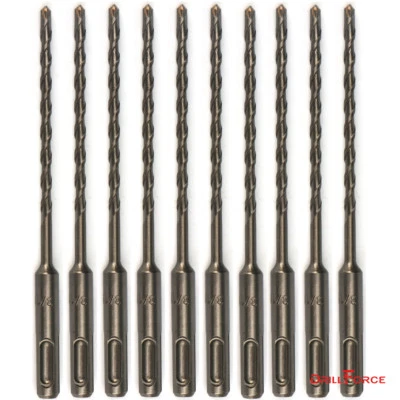 10PC 3/16" X6" Drill Bit Set SDS Plus Rotary Hammer Concrete Masonry Carbide Tip