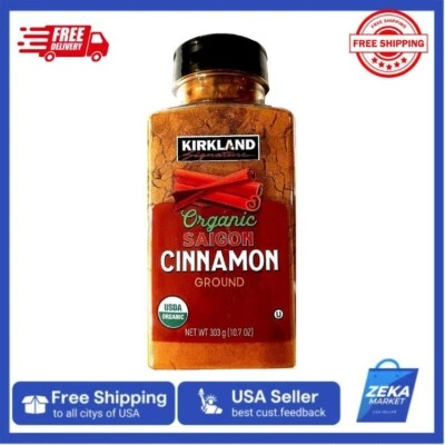 Новый Kirkland органический молотый сайгон корица - 10,7 унций специи бутылка (303 г) - Изображение 1 из 2