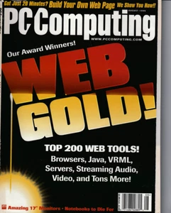 Vintage PC Computing Magazine August 1996 Web Gold Top 200 Web Tools  - Picture 1 of 2